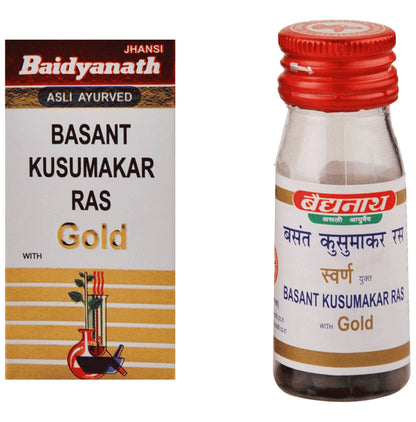 Baidyanath (Jhansi) Basant Kusumakar Ras with Gold Tablets (10 Each)
