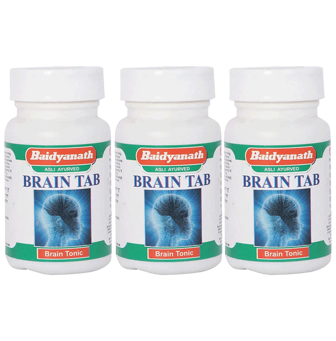 Baidyanath (Jhansi) Brain Tab Tablet (50 Each) - Classic Derma