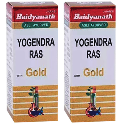 Baidyanath (Jhansi) Chaturmukh Ras with Gold Tablet (10 Each) - Classic Derma