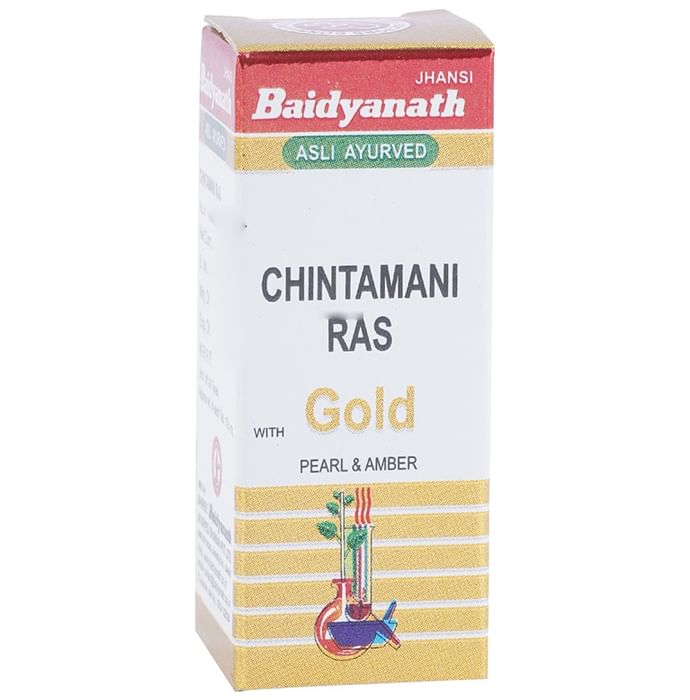Baidyanath (Jhansi) Chintamani Ras with Gold Pearl & Amber - Classic Derma
