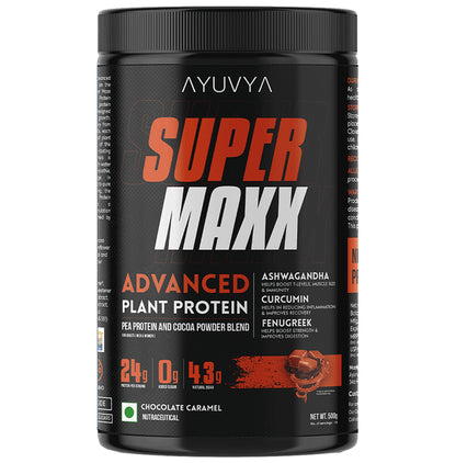 Ayuvya Super Maxx Advanced Plant Protein Powder Chocolate Caramel - Classic Derma