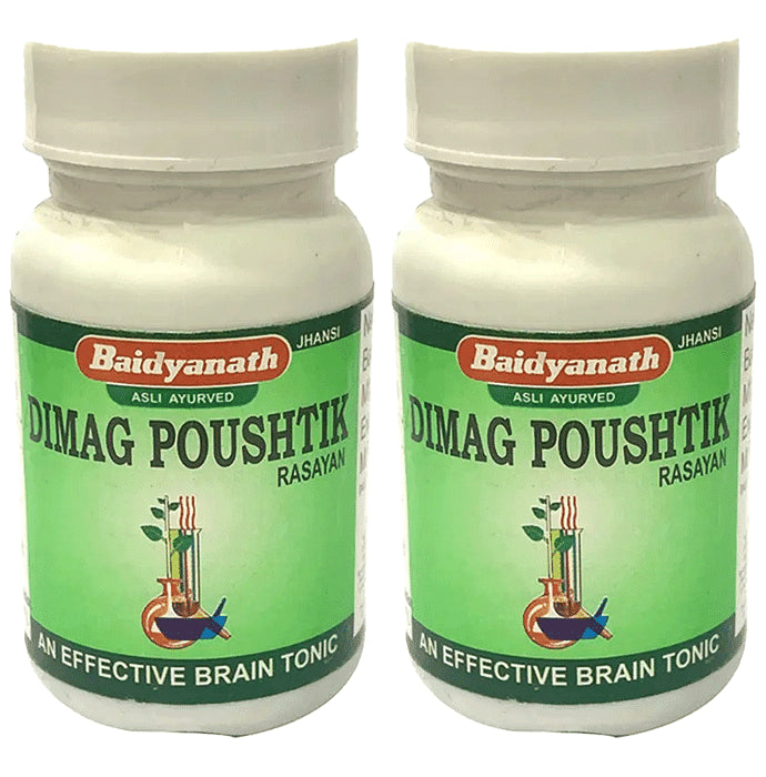 Baidyanath (Jhansi) Dimag Poushtik Rasayan Tablet (50 Each) - Classic Derma