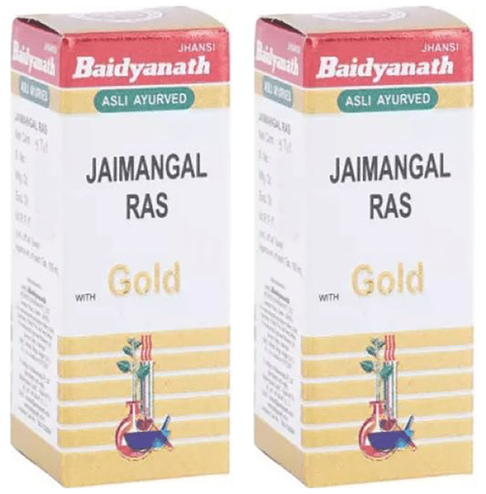 Baidyanath (Jhansi) Jaimangal Ras with Gold Tablets (5 Each) - Classic Derma