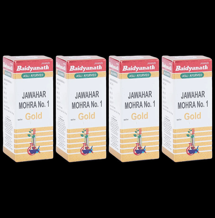 Baidyanath (Jhansi) Jawahar Mohra No. 1 with Gold Tablets (10 Each) - Classic Derma