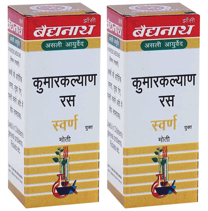 Baidyanath (Jhansi) Kumarkalyan Ras with Gold Pearl Tablet (10 Each) - Classic Derma