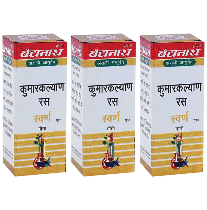 Baidyanath (Jhansi) Kumarkalyan Ras with Gold Pearl Tablet (10 Each) - Classic Derma