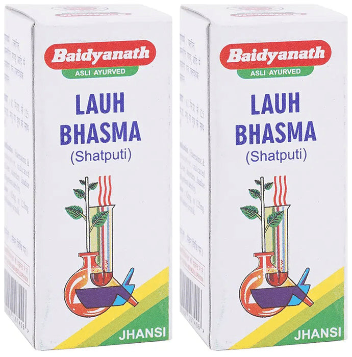 Baidyanath (Jhansi) Lauh Bhasma Shatputi (2.5gm Each) - Classic Derma
