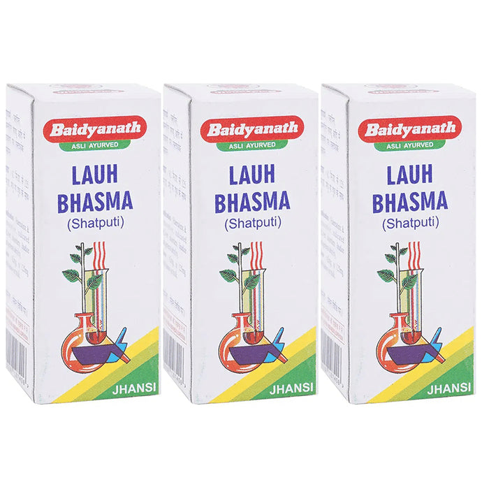 Baidyanath (Jhansi) Lauh Bhasma Shatputi (2.5gm Each) - Classic Derma