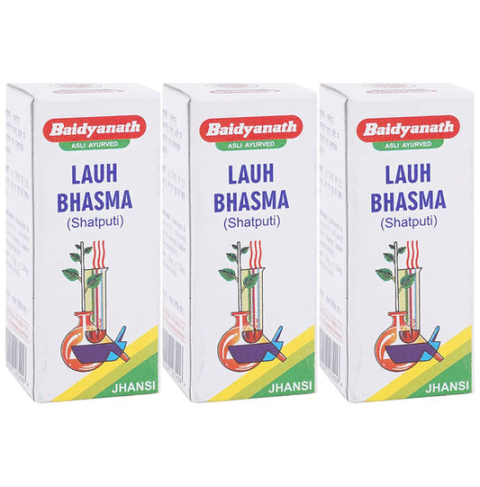 Baidyanath (Jhansi) Lauh Bhasma Shatputi (2.5gm Each) - Classic Derma