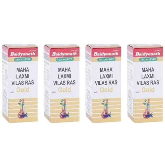Baidyanath (Jhansi) Maha Laxmi Vilas Ras with Gold Tablets (10 Each) - Classic Derma