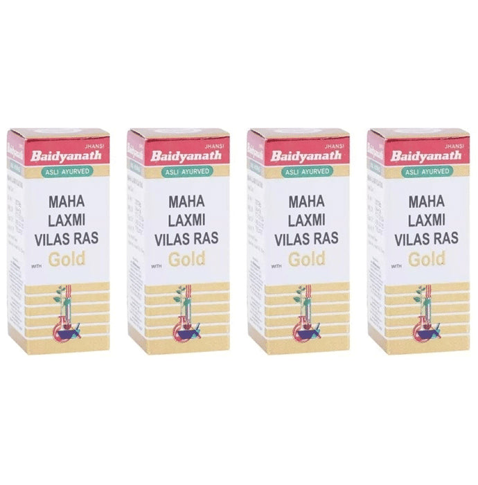 Baidyanath (Jhansi) Maha Laxmi Vilas Ras with Gold Tablets(25 Each) - Classic Derma