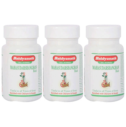 Baidyanath (Jhansi) Mahasudarshanghan Bati Tablet (40 Each) - Classic Derma