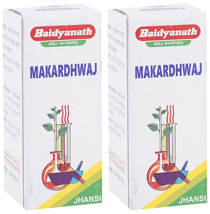 Baidyanath (Jhansi) Makardhwaj Powder (2.5 gm Each) - Classic Derma