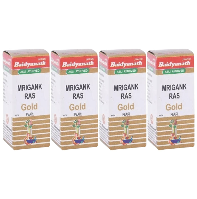 Baidyanath (Jhansi) Mrigank Ras with Gold Pearl Powder (1gm Each) - Classic Derma