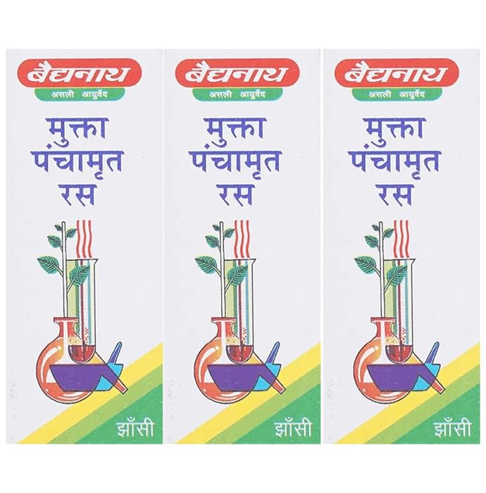 Baidyanath (Jhansi) Mukta Panchamrit Ras Tablet (10 Each) - Classic Derma