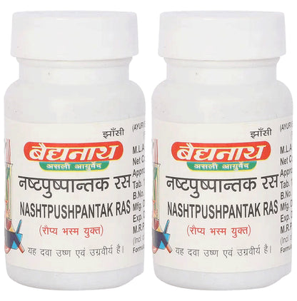 Baidyanath (Jhansi) Nashtpushpantak Ras Tablet (80 Each) - Classic Derma