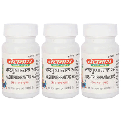 Baidyanath (Jhansi) Nashtpushpantak Ras Tablet (80 Each) - Classic Derma