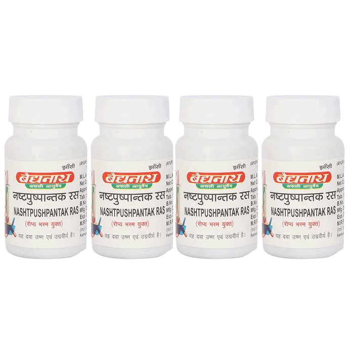 Baidyanath (Jhansi) Nashtpushpantak Ras Tablet (80 Each) - Classic Derma
