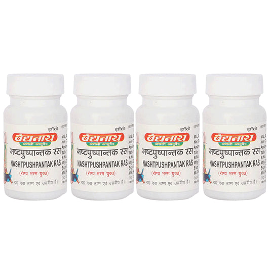 Baidyanath (Jhansi) Nashtpushpantak Ras Tablet (80 Each) - Classic Derma