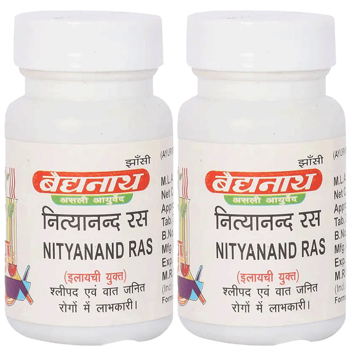Baidyanath (Jhansi) Nityanand Ras Tablet (40 Each) - Classic Derma