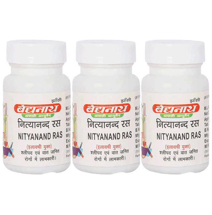Baidyanath (Jhansi) Nityanand Ras Tablet (40 Each) - Classic Derma