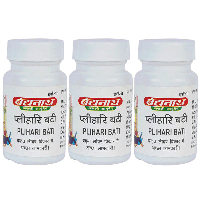 Baidyanath (Jhansi) Plihari Bati Tablet (10gm Each) - Classic Derma