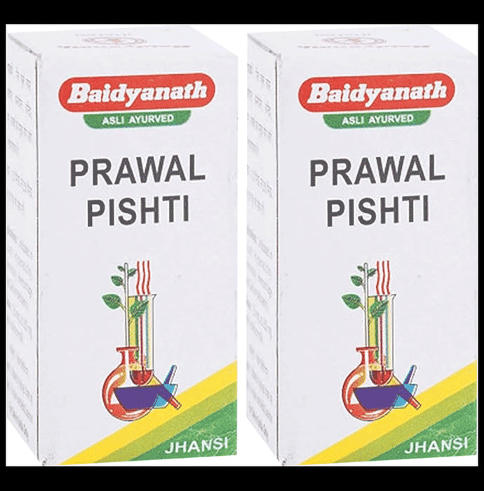 Baidyanath (Jhansi) Prawal Pishti Powder (10gm Each) - Classic Derma