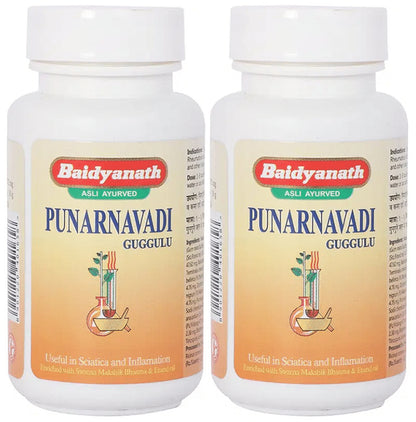 Baidyanath (Jhansi) Punarnavadi Guggulu Tablets (80 Each) - Classic Derma
