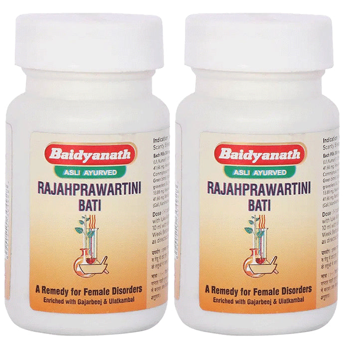 Baidyanath (Jhansi) Rajahprawartini Bati Tablet (80 Each) - Classic Derma