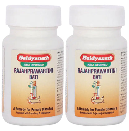 Baidyanath (Jhansi) Rajahprawartini Bati Tablet (80 Each) - Classic Derma