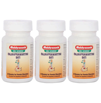Baidyanath (Jhansi) Rajahprawartini Bati Tablet (80 Each) - Classic Derma