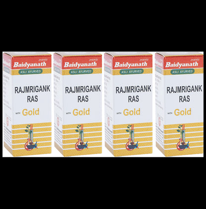 Baidyanath (Jhansi) Rajmrigank Ras with Gold Tablet (10 Each) - Classic Derma