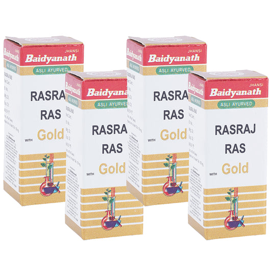 Baidyanath (Jhansi) Rasraj Ras with Gold Tablet (25 Each) - Classic Derma
