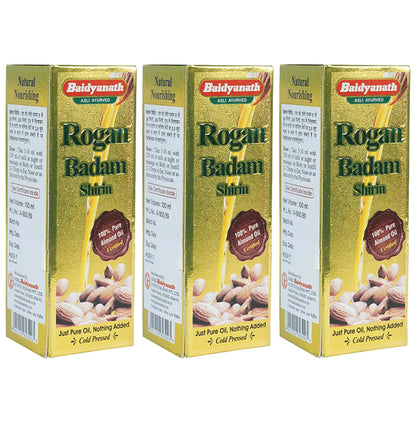 Baidyanath (Jhansi) Rogan Badam Shirin Oil (25ml Each) - Classic Derma