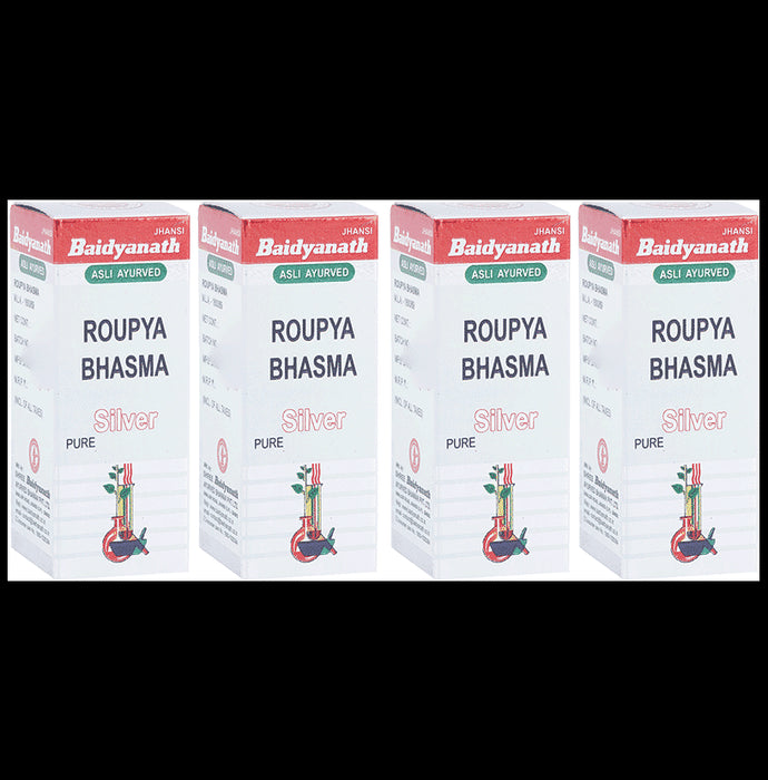 Baidyanath (Jhansi) Roupya Bhasma Pure Silver (1gm Each) - Classic Derma