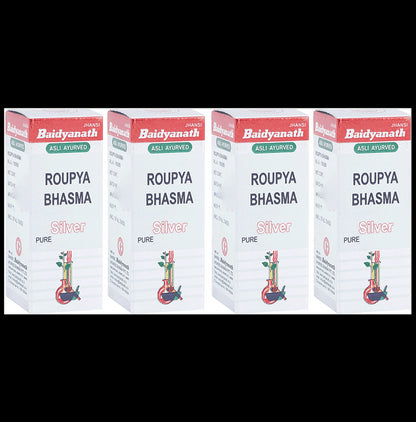 Baidyanath (Jhansi) Roupya Bhasma Pure Silver (1gm Each) - Classic Derma