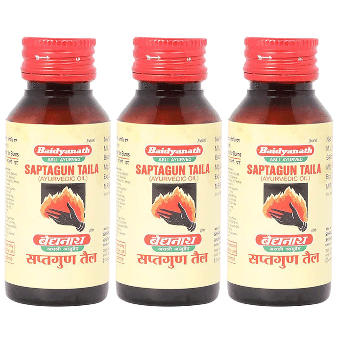 Baidyanath (Jhansi) Saptagun Taila Oil (50ml Each) - Classic Derma