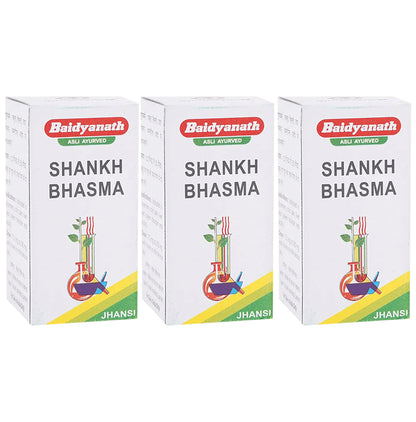 Baidyanath (Jhansi) Shankh Bhasma (10gm Each) - Classic Derma