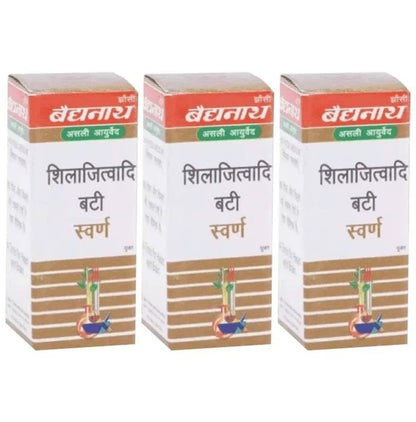 Baidyanath (Jhansi) Shilajitwadi Bati with Gold (10 Each) - Classic Derma