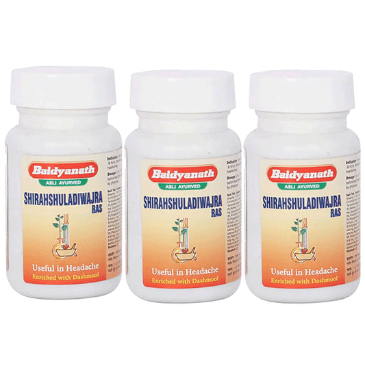 Baidyanath (Jhansi) Shirahshuladiwajra Ras Tablet (40 Each) - Classic Derma