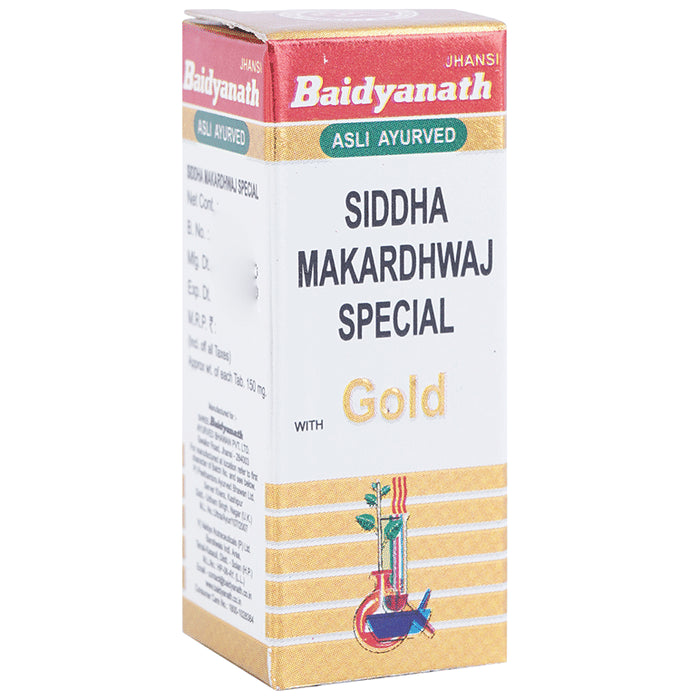 Baidyanath (Jhansi) Siddha Makardhwaj Special with Gold | For General Weakness & Vitality - Classic Derma