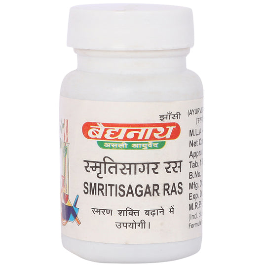 Baidyanath (Jhansi) Smritisagar Ras Tablet - Classic Derma