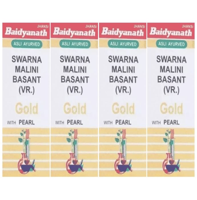 Baidyanath (Jhansi) Swarna Malini Basant (Vr.) Gold with Pearl (10 Each) - Classic Derma