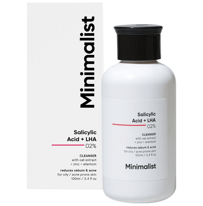 Minimalist 2% Salicyclic Acid + LHA Cleanser | Reduces Acne and Balances Oil - Classic Derma