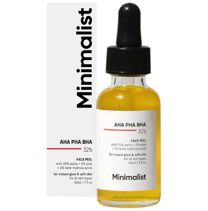 Minimalist 32% AHA PHA BHA Face Peel | Smoothens Texture and Cleanses Pores - Classic Derma