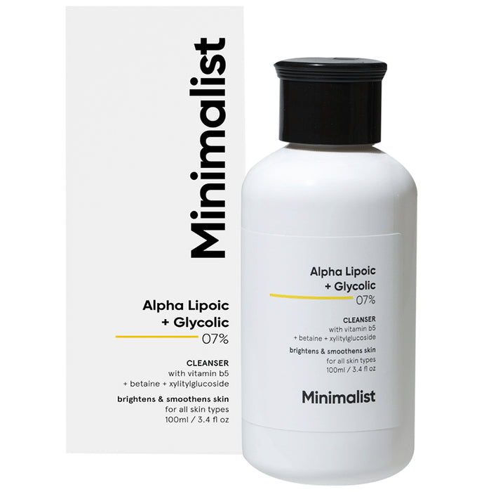 Minimalist Alpha Lipoic + Glycolic 7% Cleanser | Brightens & Smoothens Skin - Classic Derma