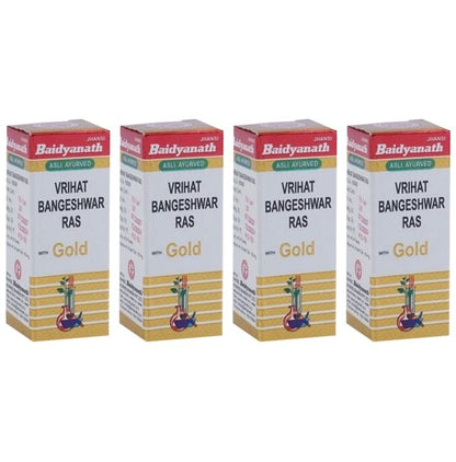 Baidyanath (Jhansi) Vrihat Bangeshwar Ras Tablet with Gold (25 Each) - Classic Derma