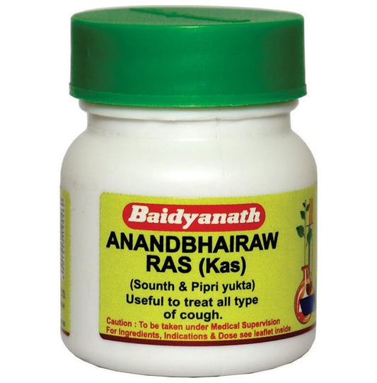 Baidyanath (Nagpur) Anandbhairaw Ras (Kas) Tablet - Classic Derma