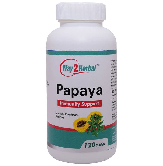 Way2Herbal Papaya Immunity Support Tablet - Classic Derma