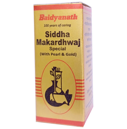 Baidyanath (Nagpur) Siddha Makardhwaj Special (with Pearl & Gold) | For Immunity. Vitality & Stamina - Classic Derma